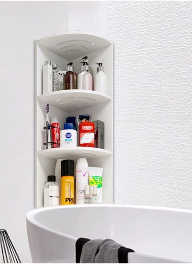 Falpro 4-Tier Bathroom Organizer Corner Rack White  - Image 2