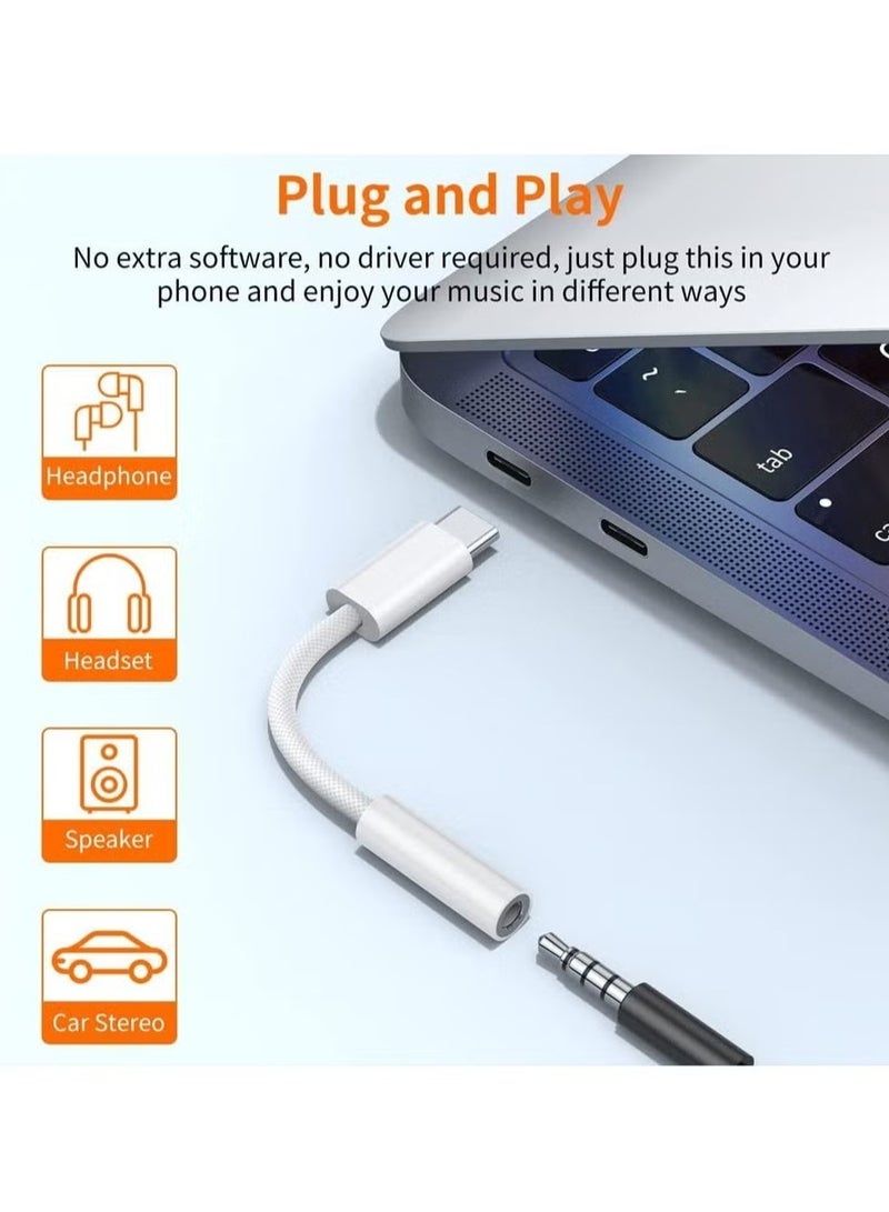 JAJEEK "USB Type C to 3.5mm Female Headphone Jack Adapter - Aux Audio Cable for Seamless Connectivity" - Image 2