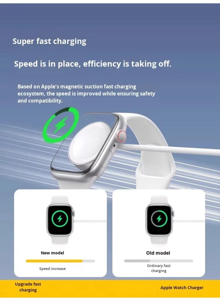 Pixel Essentials Apple Watch Fast Charger Cable 5W – Magnetic USB-C / , Fast Charging, Low-Temperature Safe Charging, Compatible with Apple Watch Series 1–9, SE, Ultra - Image 5