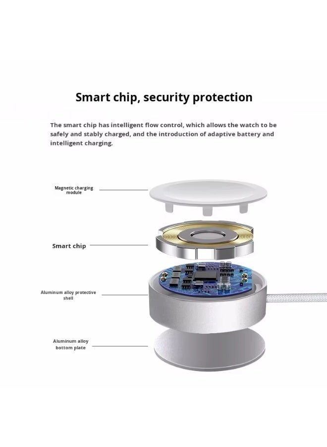 Pixel Essentials Apple Watch Fast Charger Cable 5W – Magnetic USB-C / , Fast Charging, Low-Temperature Safe Charging, Compatible with Apple Watch Series 1–9, SE, Ultra - Image 3