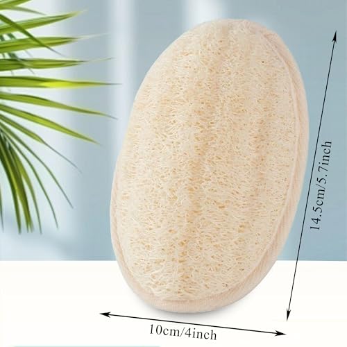 METLUCK [Pack of 6] Loofah Sponge Pads Natural Organic Bath Luffa Sponges Pads Natural Bath Shower Loofah Body Scrubber Sponges for Exfoliating Your Skin - Image 2