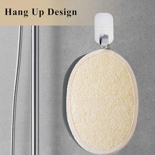 METLUCK [Pack of 6] Loofah Sponge Pads Natural Organic Bath Luffa Sponges Pads Natural Bath Shower Loofah Body Scrubber Sponges for Exfoliating Your Skin - Image 5