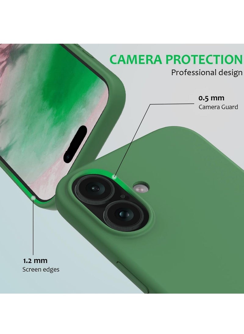Raxoom iPhone 16 Slim Fit Matte Green TPU Case â€“ Soft, Flexible, Shock-Resistant Silicone Back Cover - Image 2