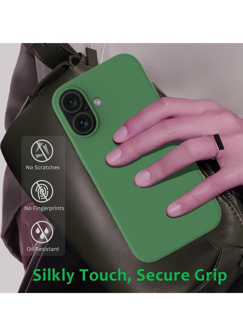 Raxoom iPhone 16 Slim Fit Matte Green TPU Case â€“ Soft, Flexible, Shock-Resistant Silicone Back Cover - Image 3