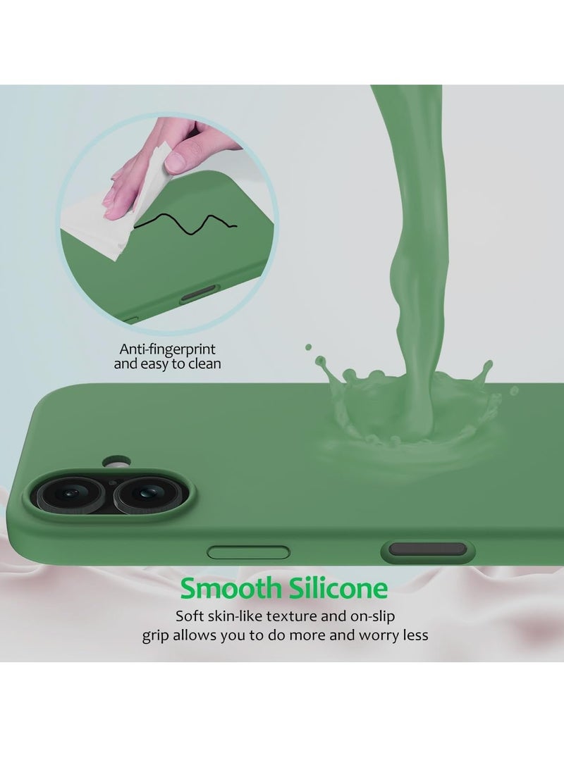 Raxoom iPhone 16 Slim Fit Matte Green TPU Case â€“ Soft, Flexible, Shock-Resistant Silicone Back Cover - Image 4