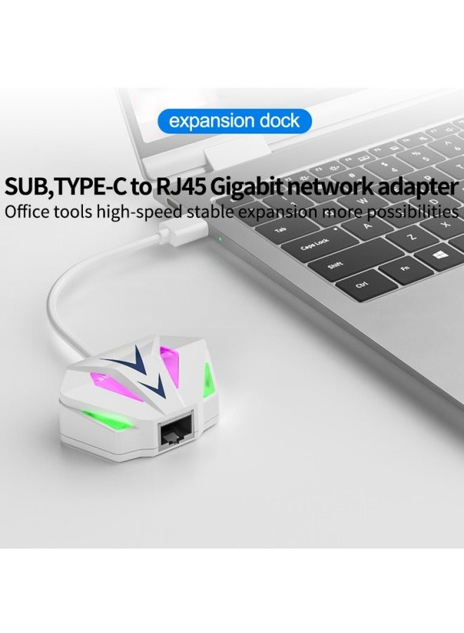 General usb to network port typec network cable adapter port rj45 laptop wired converter external gigabit network card  - Image 4
