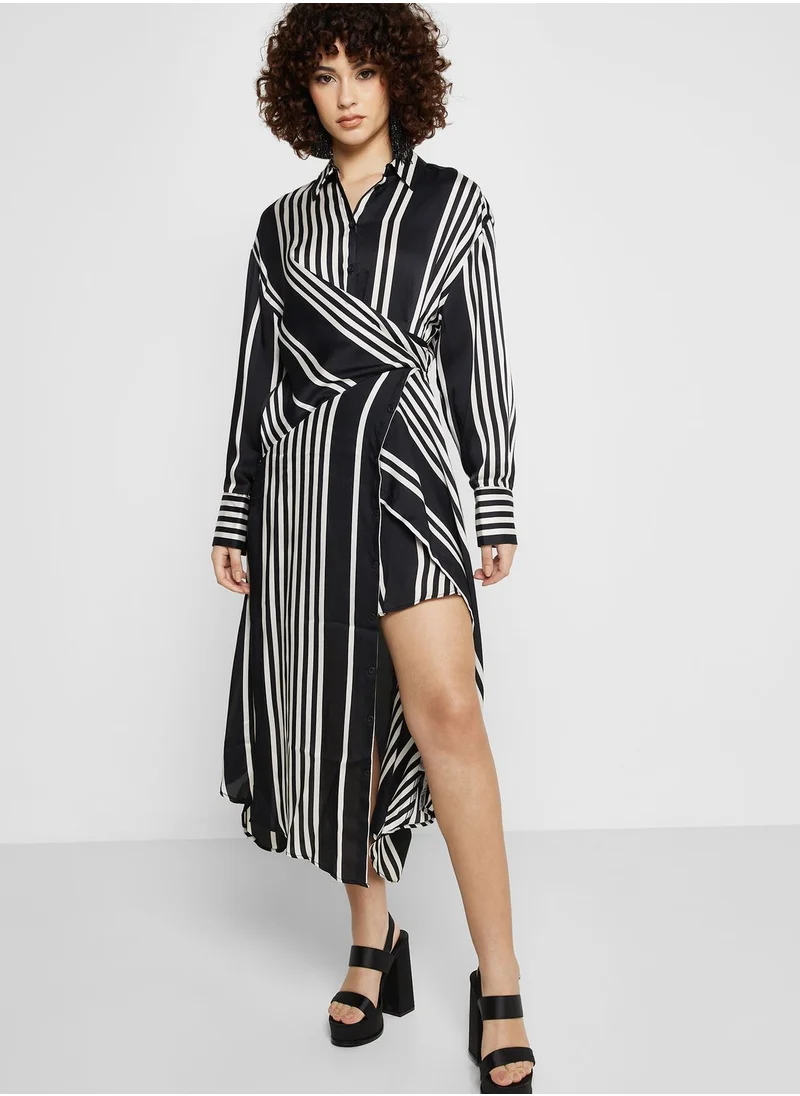 TOPSHOP Striped Shirt Dress