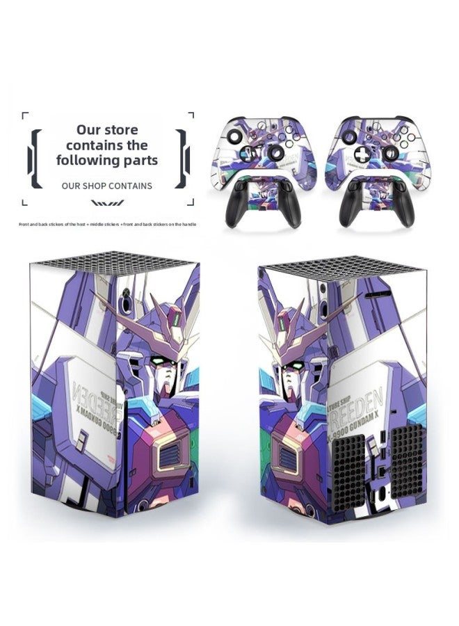 تنطبق على Microsoft XboxSeries X آلة الألعاب المنزلية طبقة حماية مقبض الملحقات فيلم Gundam ملصقات ملونة مقاومة للخدش-اللون: 178 - Image 5