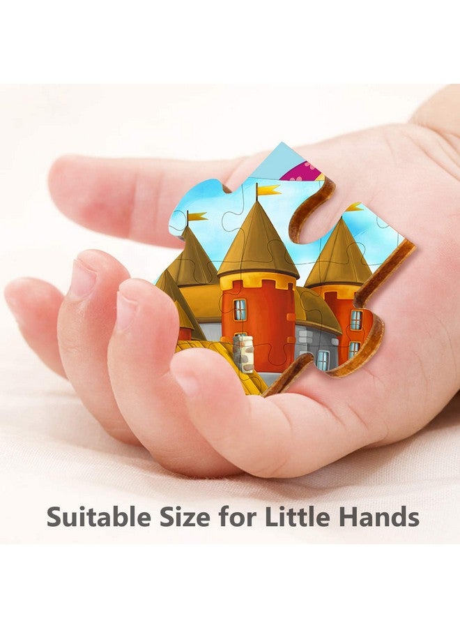 Webby Medieval Castle Wooden Jigsaw Puzzle, 24pcs, Multicolor - Image 4