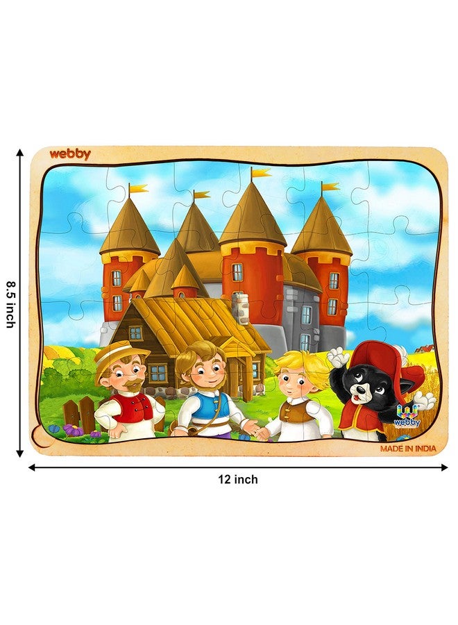 Webby Medieval Castle Wooden Jigsaw Puzzle, 24pcs, Multicolor - Image 5