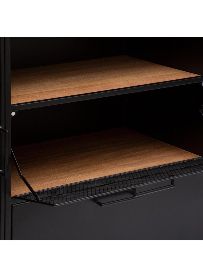 atmosphera Cierna 2-Door 2-Drawer Buffet Sideboard Black and Brown 85 x 45 x 140 cm 166689 - Image 4