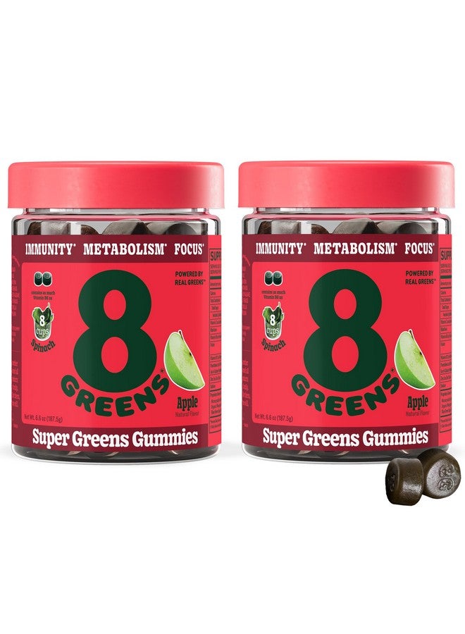 8Greens Supergreens Gummies | Super Greens Powder Superfood Gummy for Metabolism, Immunity & Focus, Digestive Health Enzymes, Organic: Chlorella, Spirulina, Aloe Vera, Apple Flavor, 100 Count - Image 1