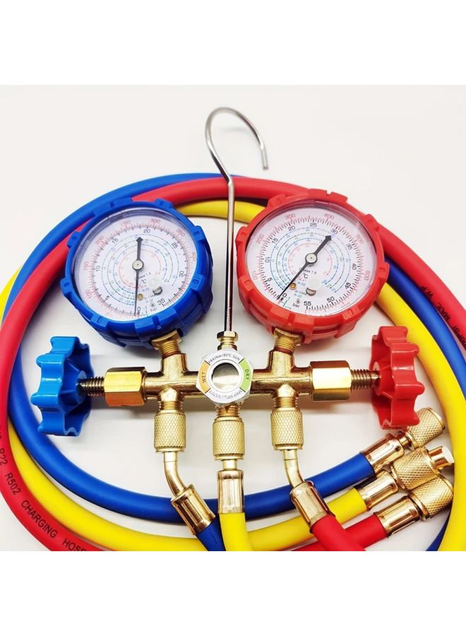 3 Way Air Conditioning Manifold Gauge Set Pressure Gage for R410A R134a R32 R22 - Image 3