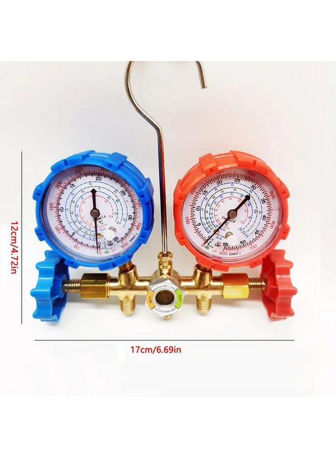 3 Way Air Conditioning Manifold Gauge Set Pressure Gage for R410A R134a R32 R22 - Image 4