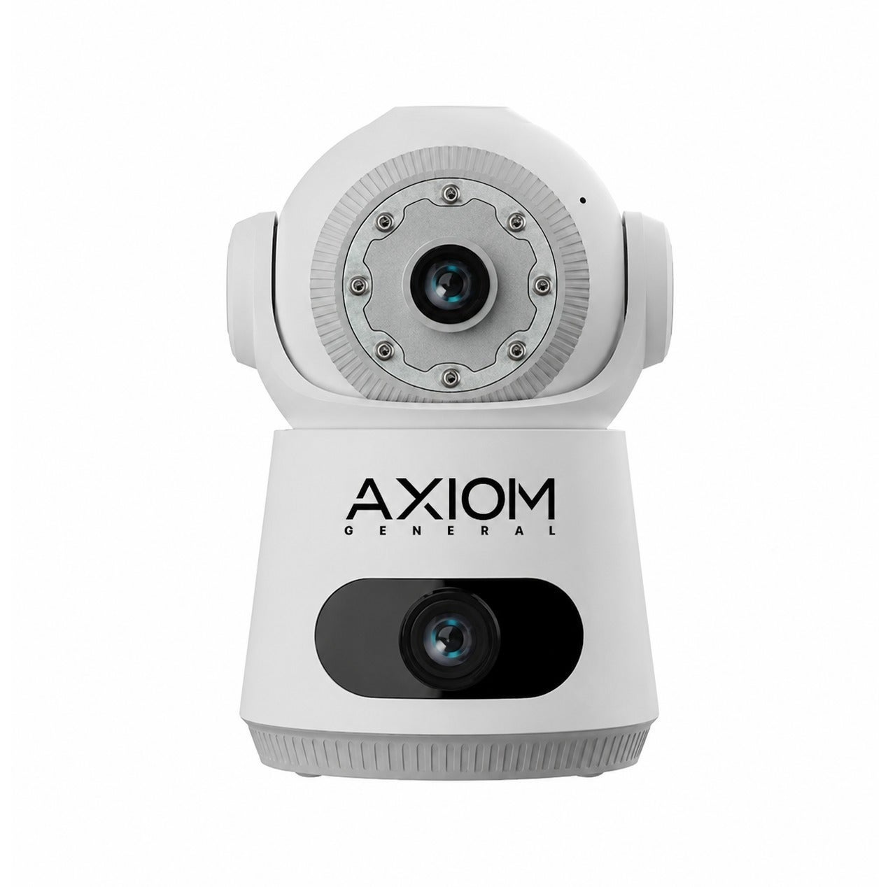 Axiom General Axiom General Dual Lens Smart Security Camera With Motion Detection Night Vision Audio And Pan Tilt Surveillance For Home Office Use AND360