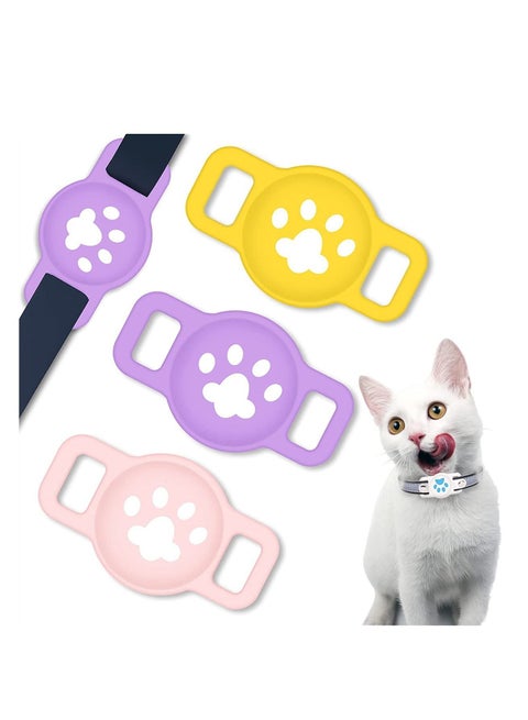 4 Pack Silicone Band for Apple Airtag Bracelet Protective Case GPS Children Anti-Lost, Cover AirTag Finder Location Tracker Holder with Wrist Straps
