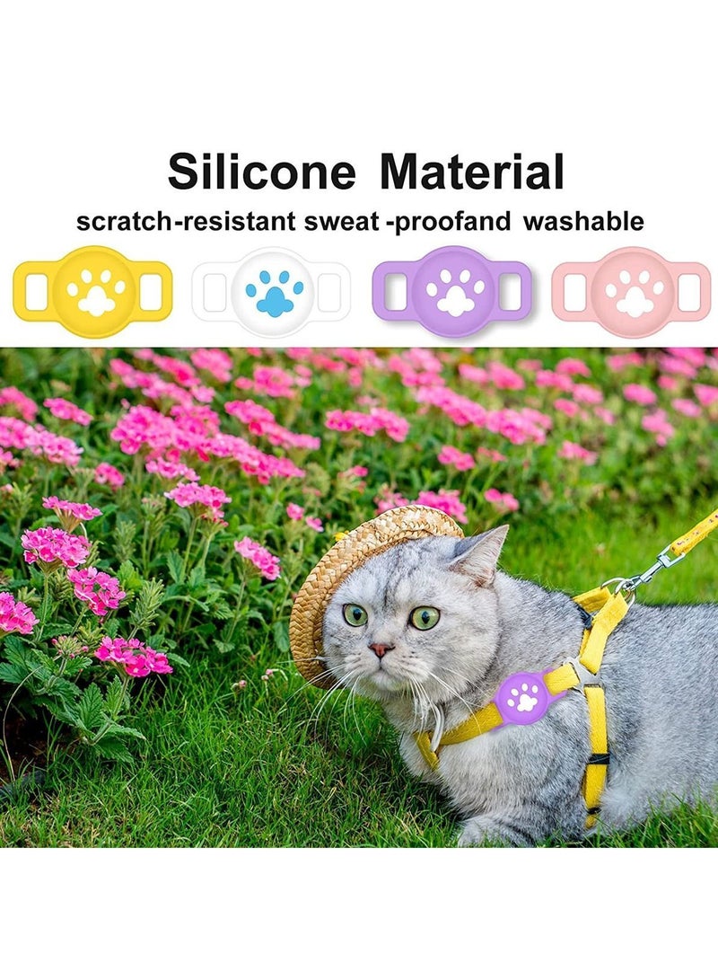 4 Pack Silicone Band for Apple Airtag Bracelet Protective Case GPS Children Anti-Lost, Cover AirTag Finder Location Tracker Holder with Wrist Straps