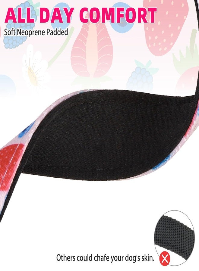 كولتيل طوق مارتينجال من كولتيل للكلاب، طوق نايلون مبطن ناعم شديد التحمل للكلاب الصغيرة والمتوسطة والكبيرة، طوق تدريب جرو عريض قابل للتعديل ومتين بدون شد، بتصميم منقوش للأولاد والبنات، وردي متوسط - Image 3