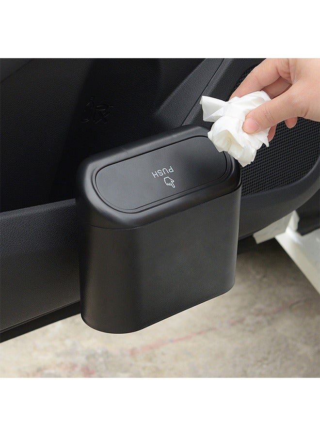 Generic Car Trash Can with Lid, Mini Auto Dustbin Garbage Organizer , Automotive Garbage Container Bin for Vehicle, Home, Office  - Image 1