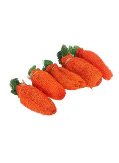 Zerodis Rabbit Loofah Carrot Toys, Dental Health Wood Grass Ball String Loofah Carrot Toys Bunny Chew Teeth Rabbit Hamster Chew Toys for Chinchillas Guinea Pigs Hamsters (L)  - Image 1
