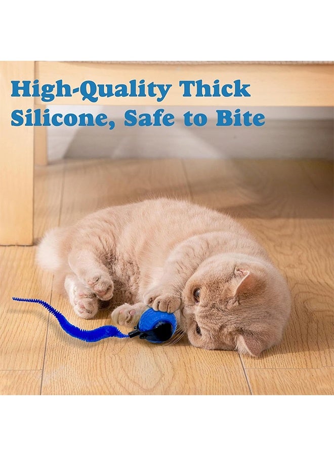 لعبة Cat Ball التفاعلية أحدث كرة متحركة أوتوماتيكية جديدة للقطط الكلاب ذاتية التداول الذكية لعبة الكرة التفاعلية مع الذيل (الأزرق) - Image 5