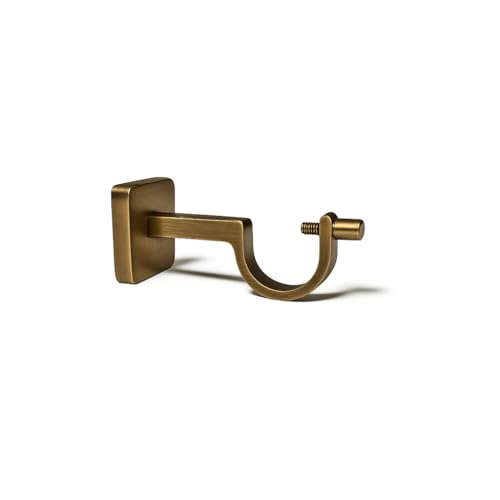 Colornest Curtain Rod Brackets for 1-Inch Curtain Pole | Premium Metal Curtain Holders, 35 Kg Load Capacity| Wall Mount Support Hardware - 2 pcs Antique Brass - Image 5