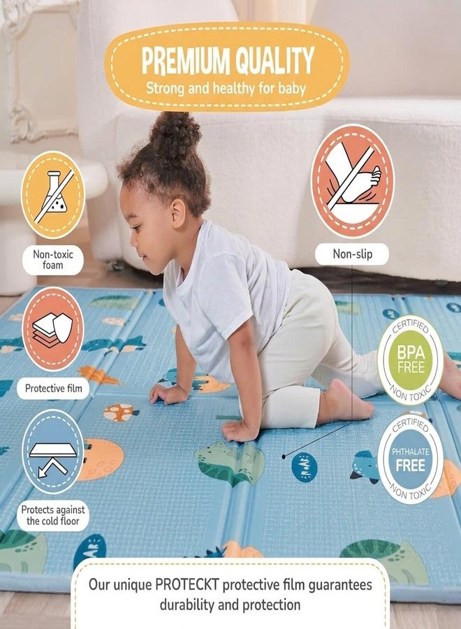 Edtepy Double Sided Waterproof Play Mat for Babies 0 to 2 Years, 8mm Thickness, Baby Mats for Floor, Newborn Learning Floor Rug, Large & Foldable Crawling Carpet, 200x150 CM (Baby MAT-2) - Image 4