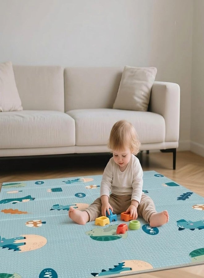 Edtepy Double Sided Waterproof Play Mat for Babies 0 to 2 Years, 8mm Thickness, Baby Mats for Floor, Newborn Learning Floor Rug, Large & Foldable Crawling Carpet, 200x150 CM (Baby MAT-2) - Image 2