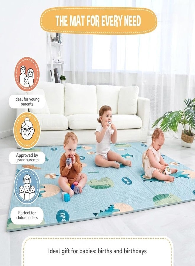 Edtepy Double Sided Waterproof Play Mat for Babies 0 to 2 Years, 8mm Thickness, Baby Mats for Floor, Newborn Learning Floor Rug, Large & Foldable Crawling Carpet, 200x150 CM (Baby MAT-2) - Image 5