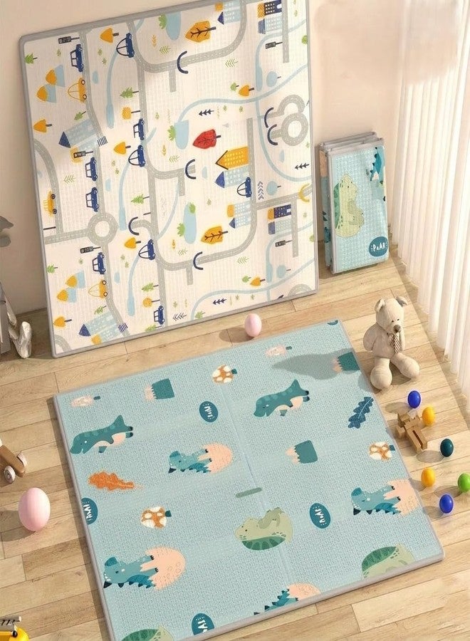 Edtepy Double Sided Waterproof Play Mat for Babies 0 to 2 Years, 8mm Thickness, Baby Mats for Floor, Newborn Learning Floor Rug, Large & Foldable Crawling Carpet, 200x150 CM (Baby MAT-2) - Image 1