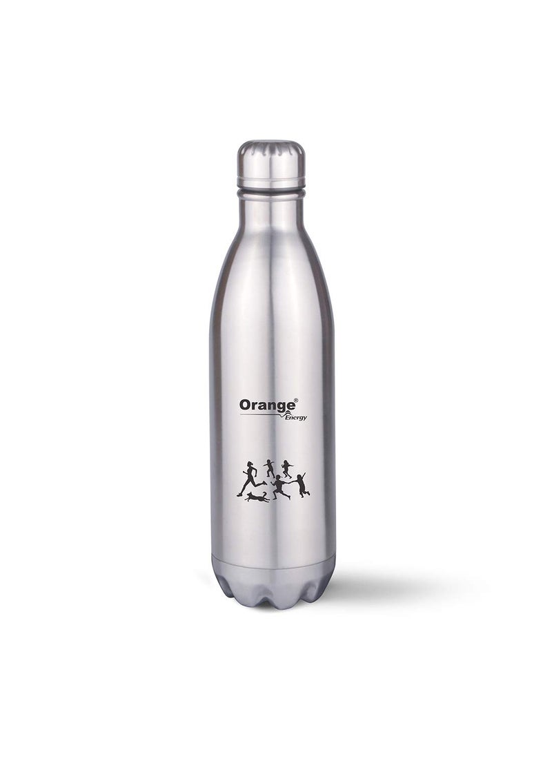 Orange ORANGE HOT and Cold Acqua Stainless Steel/THERMOSTEEL Bottle for Kids and Offices (1000 ML)  - Image 1