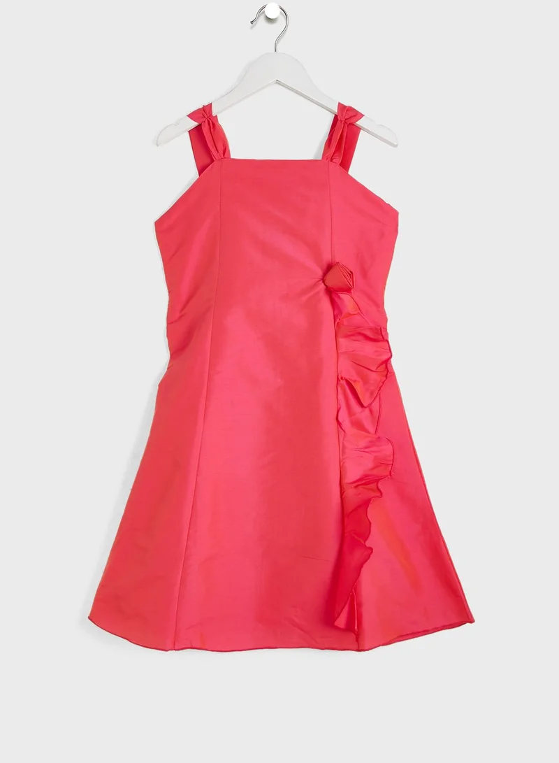 Pinata Evening Wear Dress With Flower Detailing On Waist