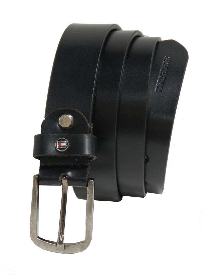 LAVERI LEATHER GENUINE LEATHER 30 MM FROMAL BELT FOR UNISEX IN BLACK  - Image 2