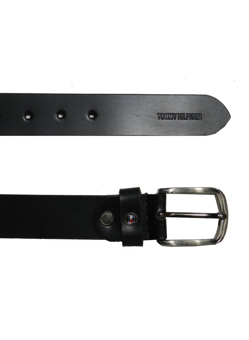 LAVERI LEATHER GENUINE LEATHER 30 MM FROMAL BELT FOR UNISEX IN BLACK  - Image 5