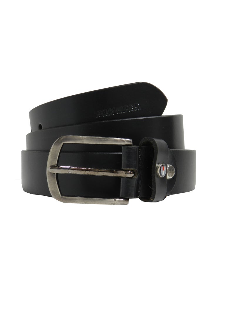 LAVERI LEATHER GENUINE LEATHER 30 MM FROMAL BELT FOR UNISEX IN BLACK  - Image 3