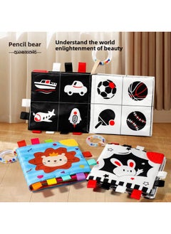 Generic Baby Vision Inspires Black And White Label Cloth Book Early Education Educational Baby Toys Enlightenment Cognition 0-6 Months 1-Color:Color Label Cloth Book  - Image 2