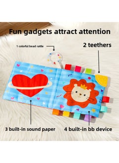 Generic Baby Vision Inspires Black And White Label Cloth Book Early Education Educational Baby Toys Enlightenment Cognition 0-6 Months 1-Color:Color Label Cloth Book  - Image 3