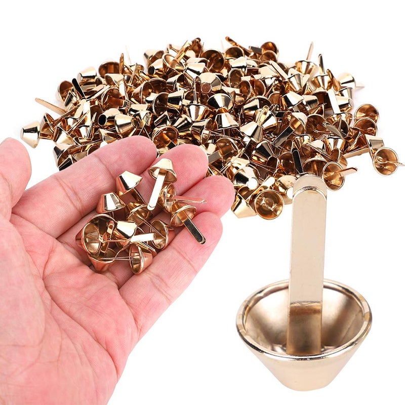 12mm Double Cap Rivets 200Pcs Barrel Shape Metal Studs for Leather Handbag Luggage Feet - Image 2