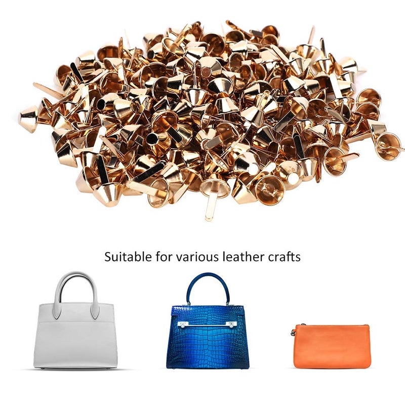 12mm Double Cap Rivets 200Pcs Barrel Shape Metal Studs for Leather Handbag Luggage Feet - Image 3