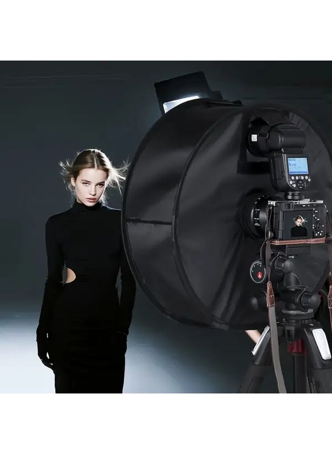 Ring Folding Softbox 18x6 Inch Foldable Diffuser With Storage Bag For Camera Flash Photography Lighting - Image 2