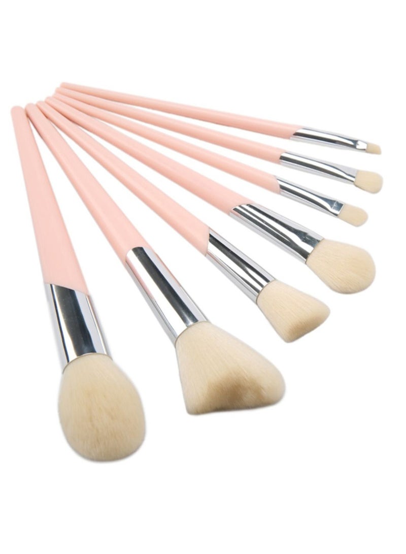 7-Piece Portable Makeup Brush Set Multicolour - Image 2