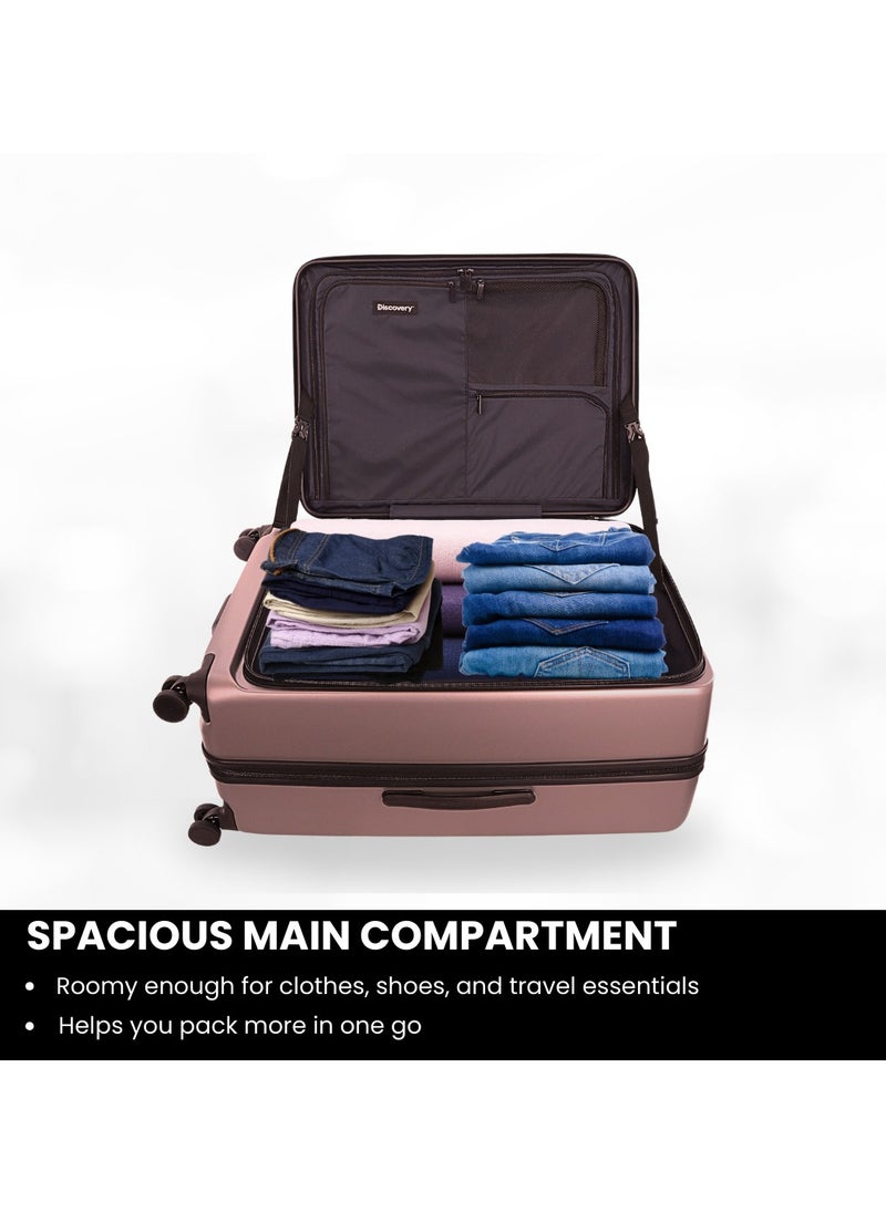 Discovery Patrol Hardside  20" Carry-On Small Cabin Business Travel Suitcase/ Front Open Laptop Compartment, 100% PC Lightweight Hard Shell Luggage, 4 Double Wheel, TSA Lock Trolley Bag Pink. - pzsku/Z2D1AC9D935C1AE872DA0Z/45/_/1727697239/c2d9b742-8fb7-4e21-8e8e-60345f6020b5