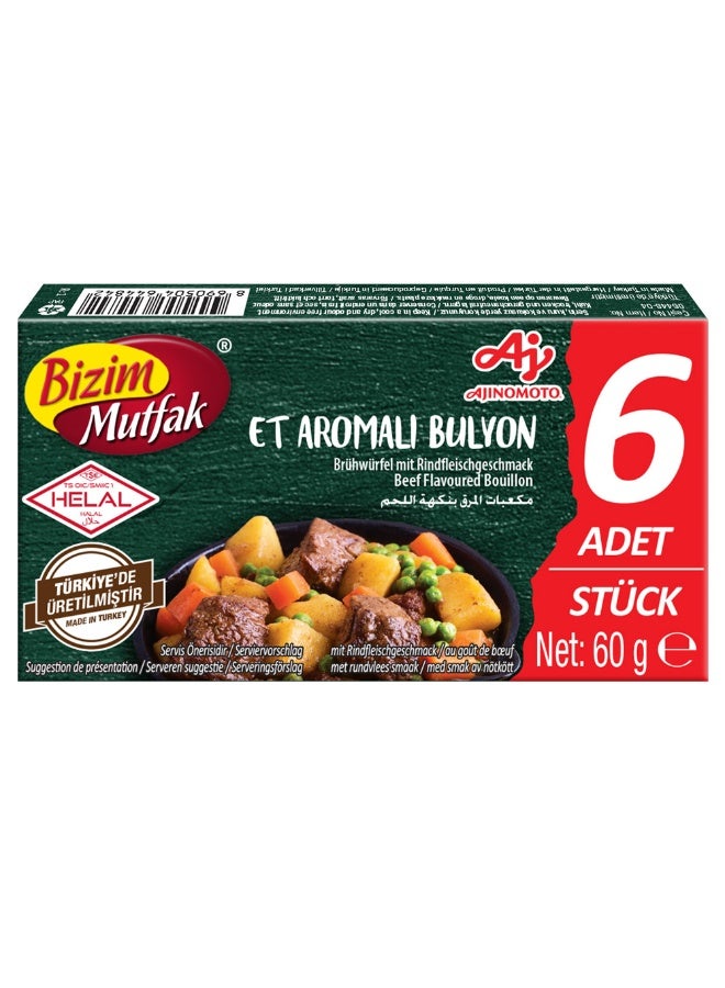 Bizim Mutfak Beef Flavoured Bouillon 6x10g - Image 1