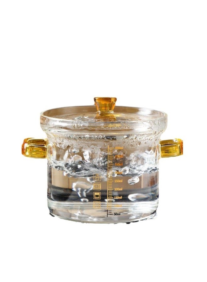 High Temperature Resistant Glass Stew Pot Steamed Egg Bowl Lead-free High Borosilicate Glass Tableware Household Baby Baby Special Double Ear Pot-Specifications:About-Capacity:401-500ml - Image 5