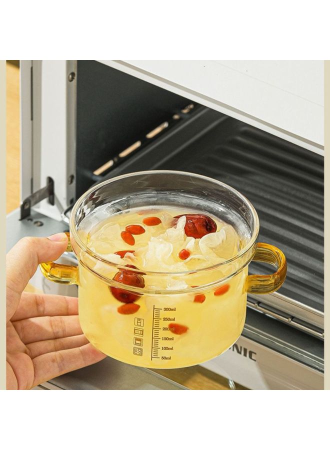 High Temperature Resistant Glass Stew Pot Steamed Egg Bowl Lead-free High Borosilicate Glass Tableware Household Baby Baby Special Double Ear Pot-Specifications:About-Capacity:401-500ml - Image 4