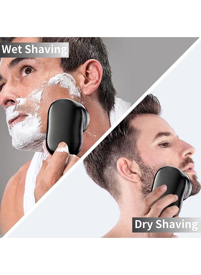 Arabest - Mini Electric Shaver, Portable Shavers for Men, Rechargeable Electric Razor for Men, Pocket Size, Wet and Dry, Easy One-Button Use, Suitable for Home, Travel, Car, and Gifts (Black) - Image 1