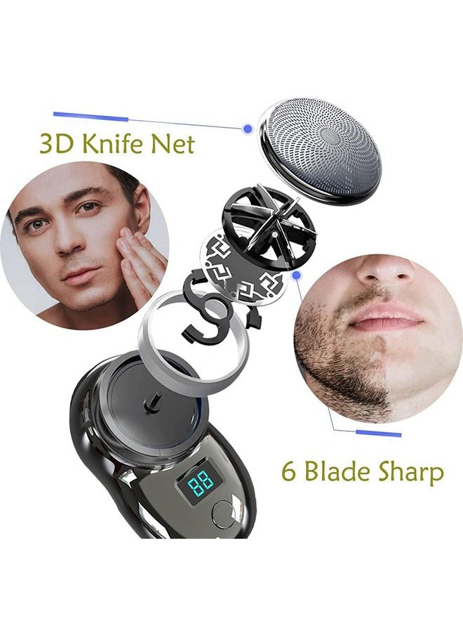 Arabest - Mini Electric Shaver, Portable Shavers for Men, Rechargeable Electric Razor for Men, Pocket Size, Wet and Dry, Easy One-Button Use, Suitable for Home, Travel, Car, and Gifts (Black) - Image 1