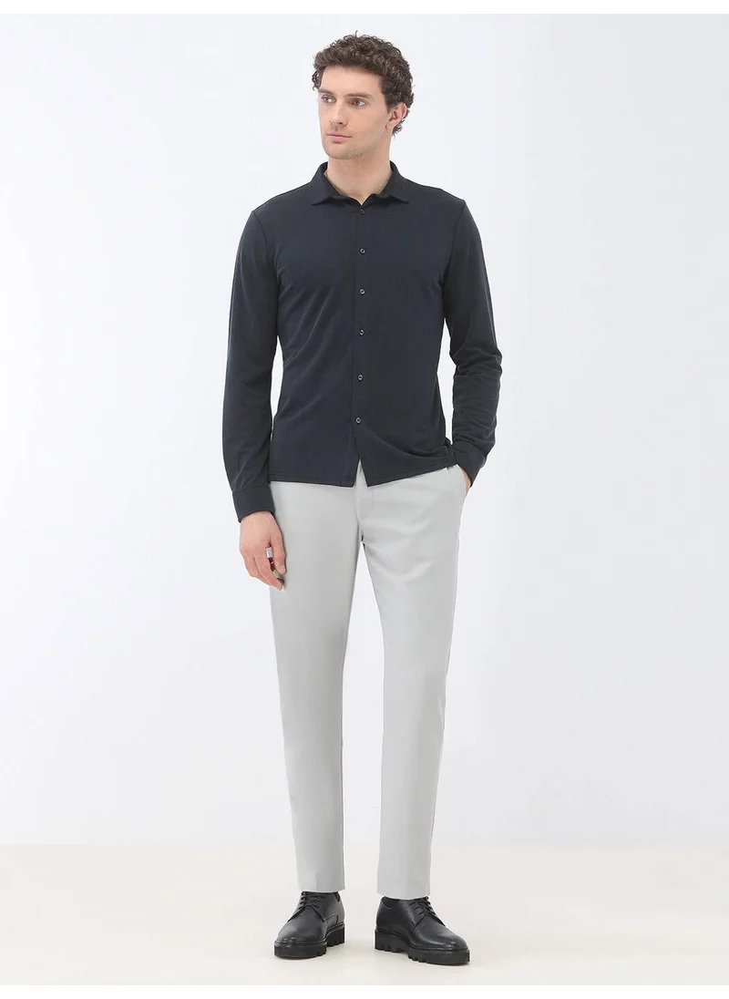 Kip Navy Blue Regular Fit Casual Shirt