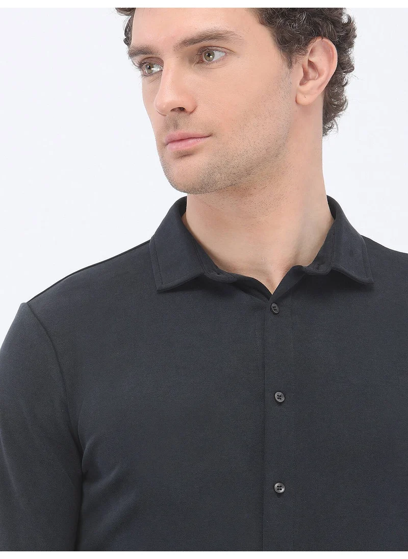 Kip Navy Blue Regular Fit Casual Shirt