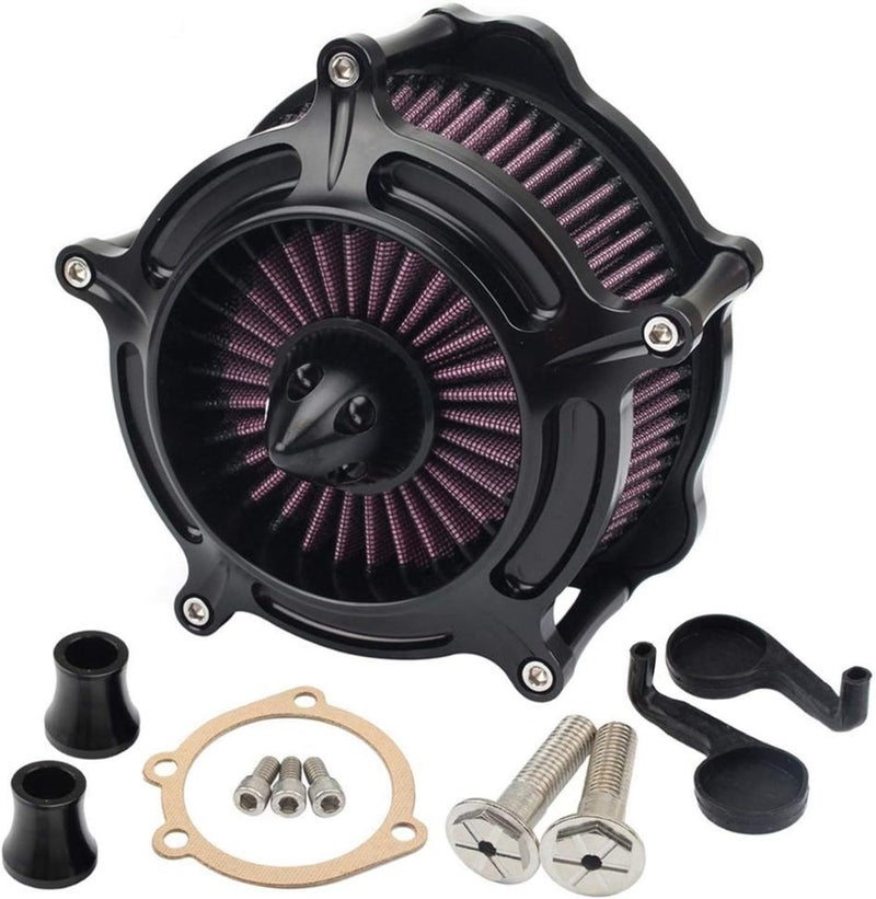 Wivplex Black Turbine Spike Air Filter for Harley Motorcycles - Image 5